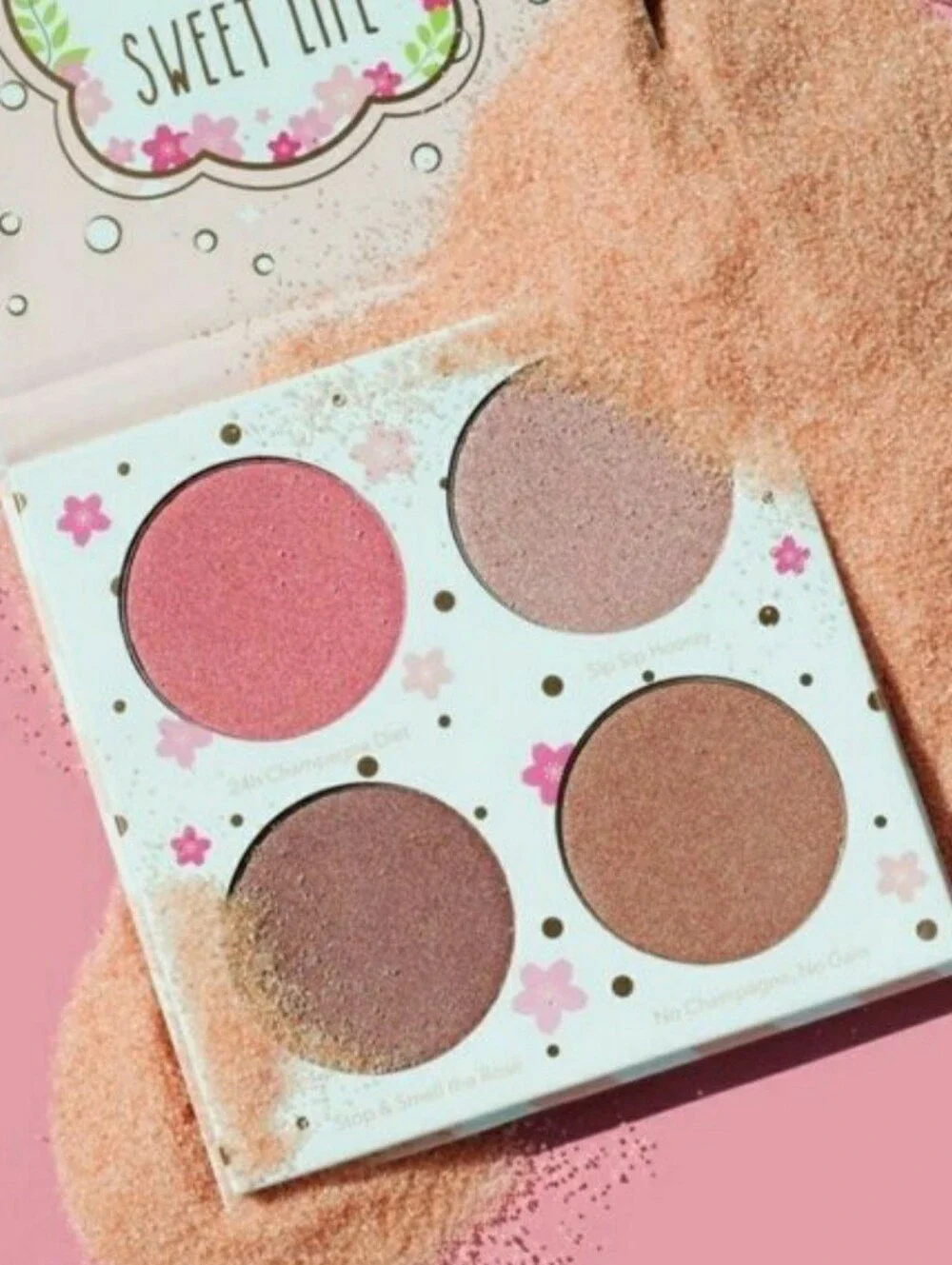 BEAUTY BAKERIE COTTON CANDY CHAMPAGNE BLUSHLIGHTER PALETTE